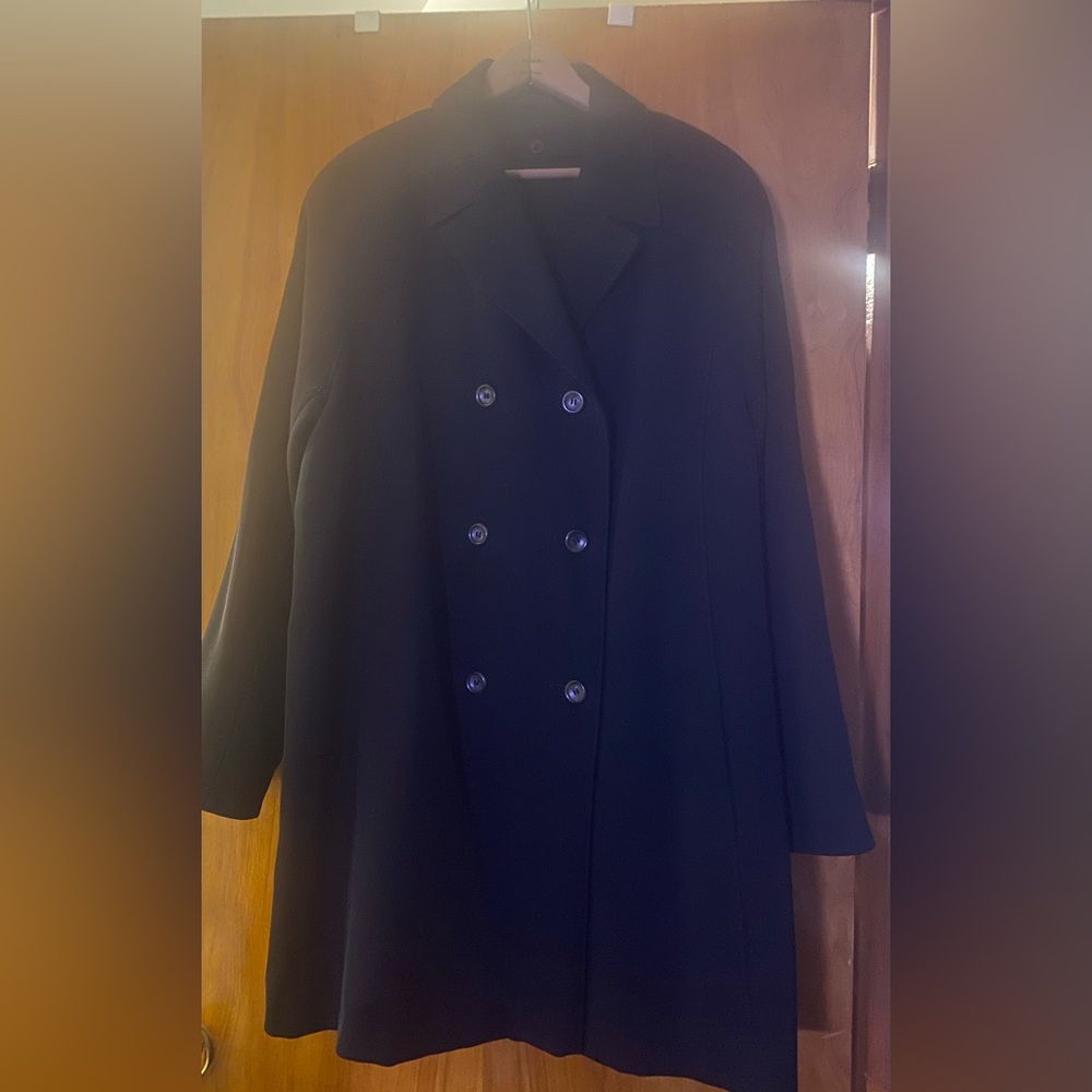 Utex Elegant Black Pea Coat